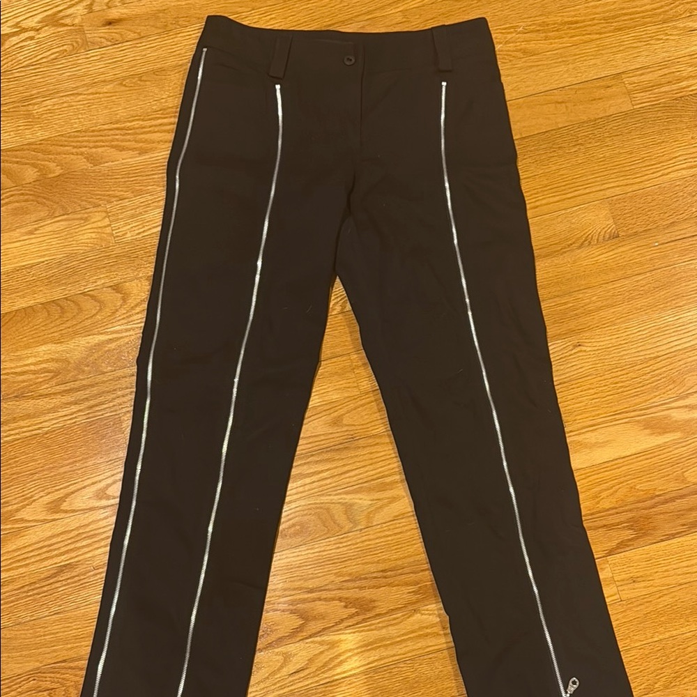 Women’s  Black Pants with w zipper accents